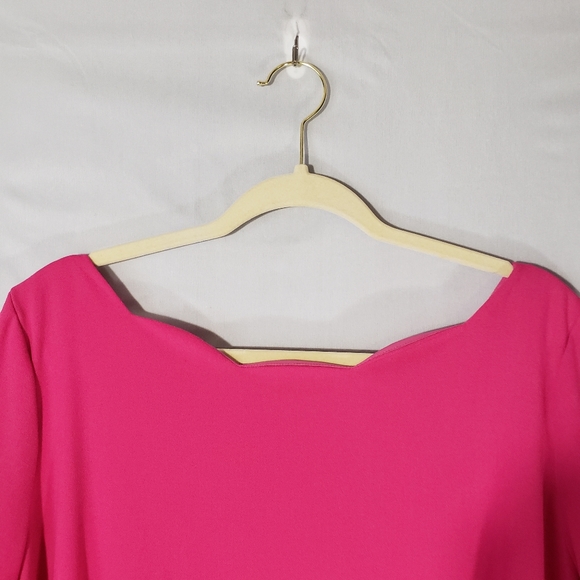 Talbots magenta shift sheath dress size 16w EUC - Picture 3 of 8
